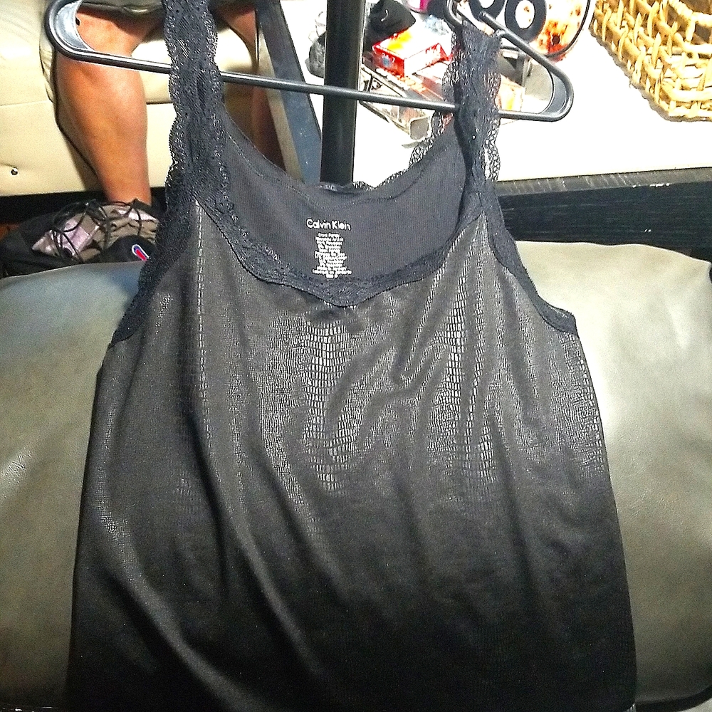 Black tank snakeskin print
